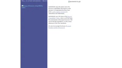Screenshot preview of quirksmode.org