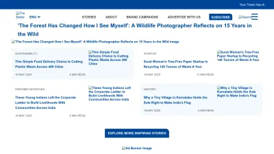 Screenshot preview of thebetterindia.com