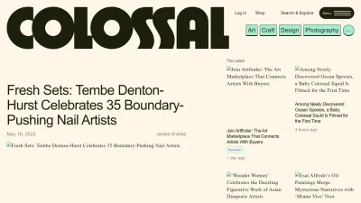 Screenshot preview of thisiscolossal.com
