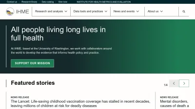 Screenshot preview of healthdata.org