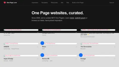 Screenshot of Onepagelove.com