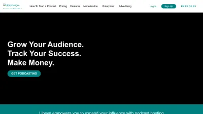 Screenshot of Libsyn.com