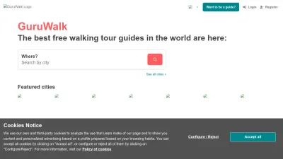 Screenshot of Guruwalk.com