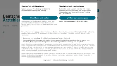 Screenshot of Aerzteblatt.de
