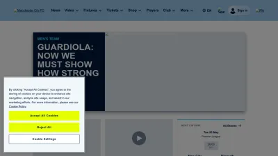 Screenshot preview of mancity.com