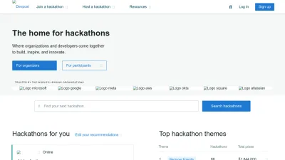 Screenshot of Devpost.com