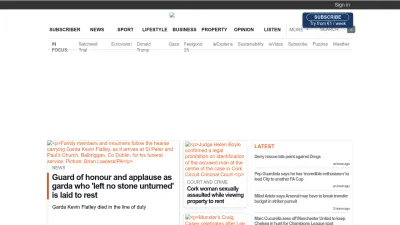 Screenshot of Irishexaminer.com