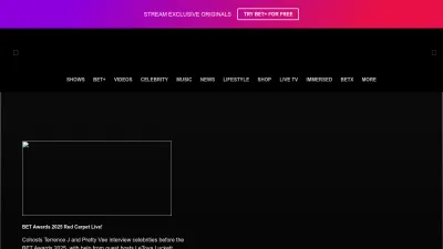 Screenshot preview of bet.com