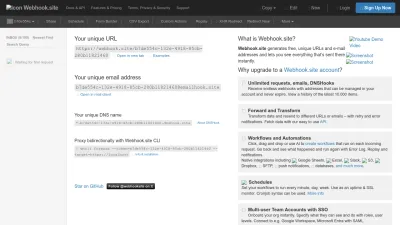Screenshot of Webhook.site