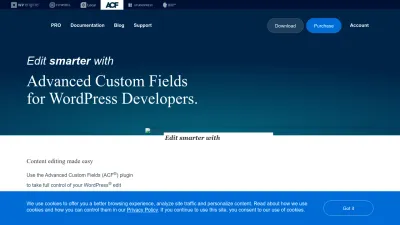 Screenshot preview of advancedcustomfields.com