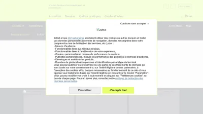 Screenshot of Zdnet.fr