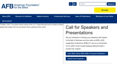Screenshot of Afb.org