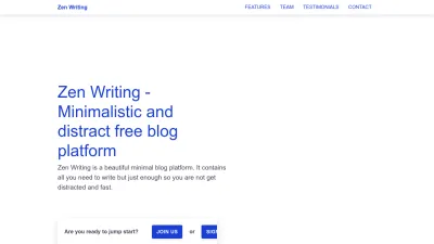Screenshot of Zenwriting.net