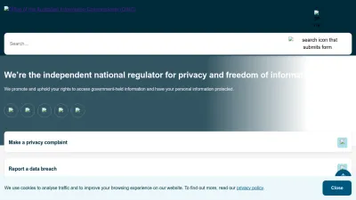Screenshot of Oaic.gov.au