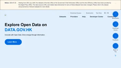 Screenshot preview of data.gov.hk