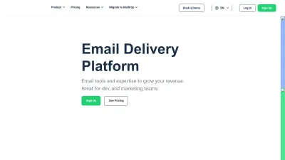 Screenshot of Mailtrap.io