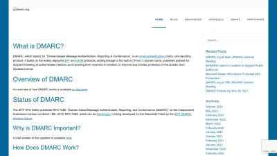 Screenshot of Dmarc.org