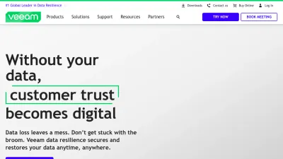 Screenshot of Veeam.com