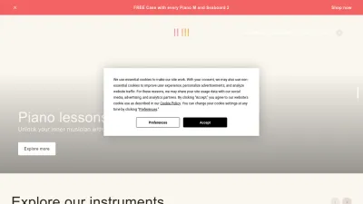 Screenshot preview of roli.com
