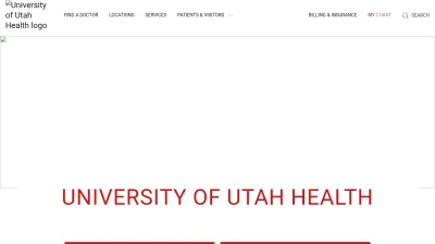 Screenshot of Healthcare.utah.edu