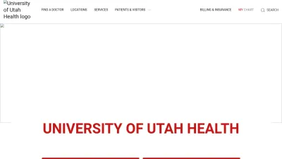 Screenshot preview of healthcare.utah.edu