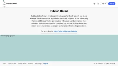 Screenshot preview of indd.adobe.com