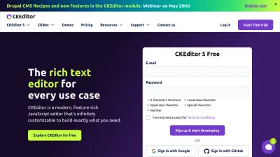 Screenshot of Ckeditor.com