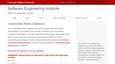 Screenshot of Kb.cert.org