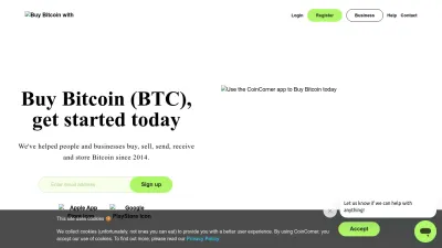 Screenshot preview of coincorner.com
