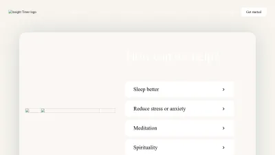 Screenshot of Insighttimer.com