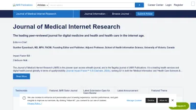 Screenshot of Jmir.org