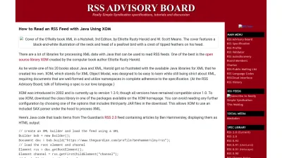 Screenshot of Rssboard.org