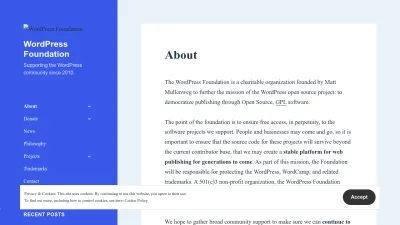 Screenshot of Wordpressfoundation.org