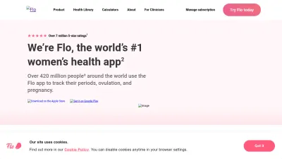 Screenshot preview of flo.health