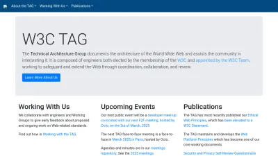 Screenshot of W3ctag.github.io