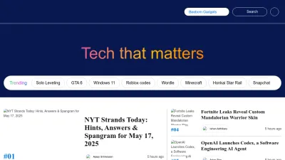 Screenshot of Beebom.com
