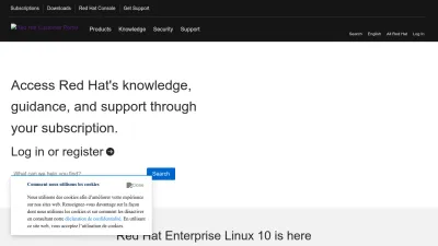 Screenshot preview of access.redhat.com