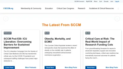 Screenshot preview of sccm.org