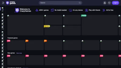 Screenshot preview of crazygames.com