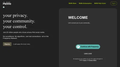 Screenshot preview of mewe.com