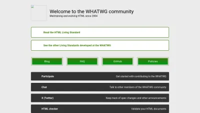 Screenshot of Whatwg.org