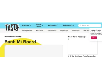 Screenshot preview of tasty.co