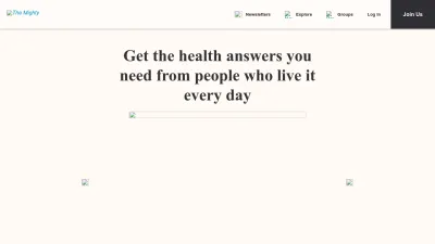 Screenshot preview of themighty.com