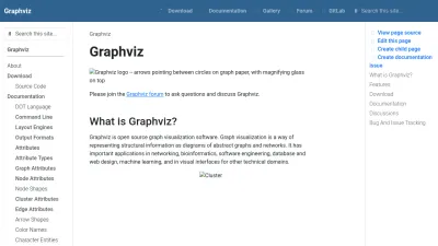Screenshot of Graphviz.org