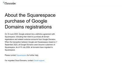 Screenshot of Domains.google