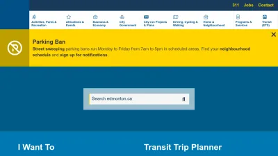 Screenshot of Edmonton.ca