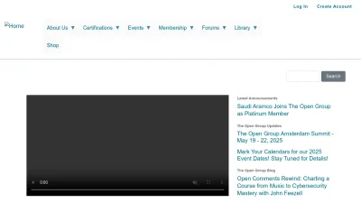Screenshot of Opengroup.org