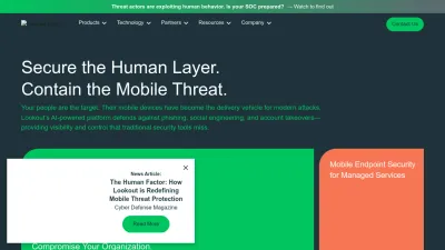 Screenshot preview of lookout.com