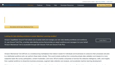 Screenshot preview of mturk.com
