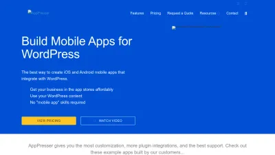 Screenshot preview of apppresser.com